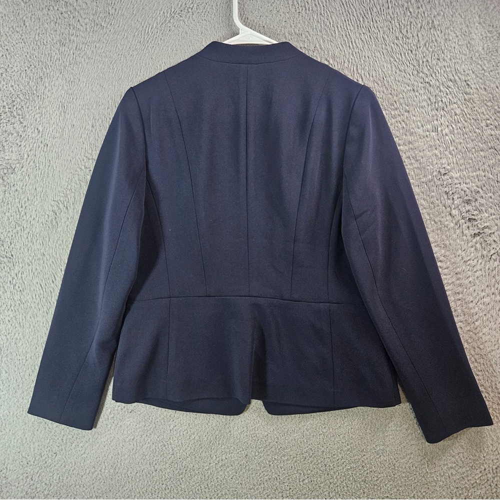Talbots Navy Single-Button Open-Front Blazer Size… - image 5